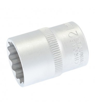 Hlavica nástrčná 12-hranná MASTERTOOL 1/2" 21 mm L 40 мм CRV 78-0621