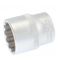 Hlavica nástrčná 12-hranná MASTERTOOL 1/2" 24 mm L 40 мм CRV 78-0624