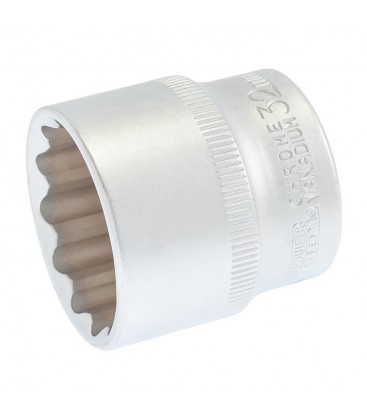 Hlavica nástrčná 12-hranná MASTERTOOL 1/2" 32 mm L 43 мм CRV 78-0632