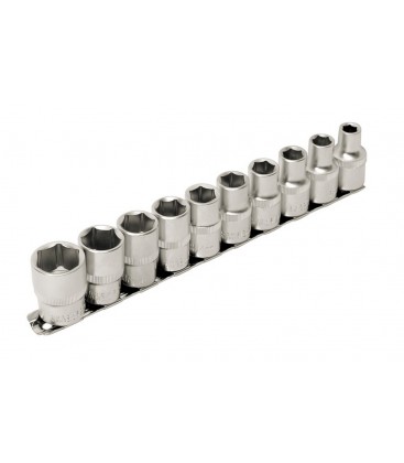 Sada hlavíc nástrčných MASTERTOOL 1/2 " 8-19 mm L 40 mm CRV, 10 ks 78-1210