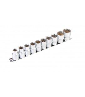 Sada hlavíc nástrčných MASTERTOOL 1/2 " 10-24 mm L 40 mm CRV, 10 ks 78-1211