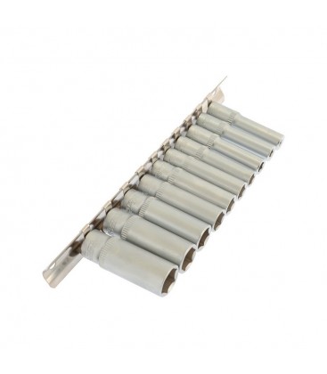 Sada hlavíc hlavíc nástrčných predĺžených MASTERTOOL 1/4 " 4-13 mm L 48 mm CRV, 10 ks 78-1411