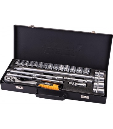 Sada hlavíc nástrčných MASTERTOOL PROFI 32 mm CRV račňa 72Т 24 ks 78-4124