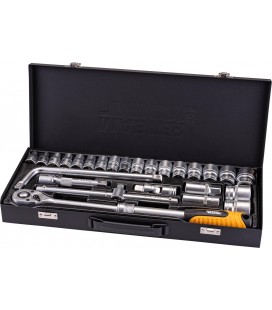Sada hlavíc nástrčných MASTERTOOL PROFI 1/2 "8-32 mm CRV teleskopická račňa 72Т 26 ks 78-4126