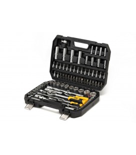 Sada nástrčných hlavíc MASTERTOOL 1/4" - 1/2 " CrV račňa 72Т 94 ks 78-5094