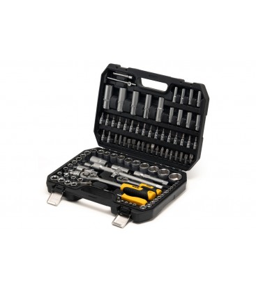 Sada nástrčných hlavíc MASTERTOOL 1/4" - 1/2" CrV račňa 72Т 108 ks 78-5108