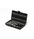 Sada nástrčných hlavíc MASTERTOOL 1/4" 4-14 mm CrV račňa 24Т 46 ks 78-6046