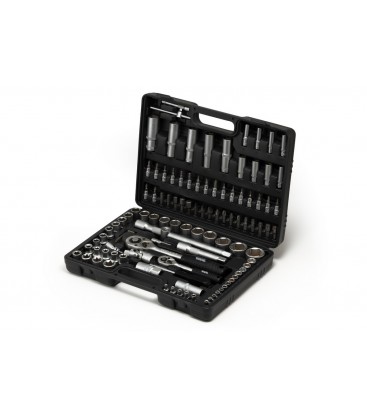 Sada nástrčných hlavíc MASTERTOOL 1/4" - 1/2 " CrV račňa 24Т 108 ks 78-7108