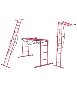 Rebrík multifunkčný MASTERTOOL kovové 3*4 stupňov h 1035/1650/3700 mm max 150kg 79-1023