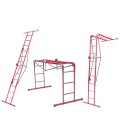 Rebrík multifunkčný MASTERTOOL kovové 3*4 stupňov h 1035/1650/3700 mm max 150kg 79-1023