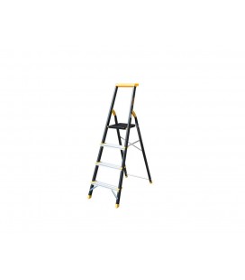 Rebrík schodíkový hliníkový MASTERTOOL 4 kovové stupne h 846 mm max 150 kg 79-1204