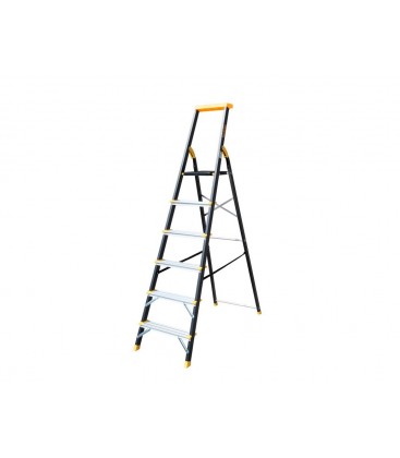 Rebrík schodíkový hliníkový MASTERTOOL 6 kovové stupňov h 1282 mm max 150 kg 79-1206