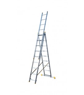 Rebrík hliníkový MASTERTOOL teleskopický 3*9 stupňov h 6200 mm max 150kg 79-1309