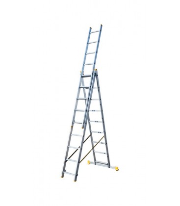 Rebrík hliníkový MASTERTOOL teleskopický 3*9 stupňov h 6200 mm max 150kg 79-1309