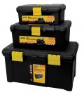 Set boxov MASTERTOOL na náradie 3 ks s plastovými zámkami 12, 5"/16"/19, 5" (79-2219/2216/2212) 79-2000