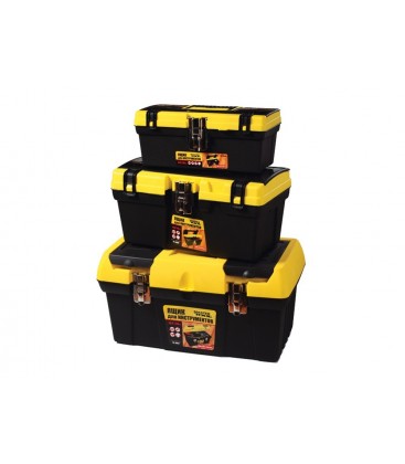 Set boxov na náradie MASTERTOOL 3 ks s kovovými zámkami, organizér 12, 5"/16"/19" 79-2001