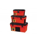 Set boxov MASTERTOOL na náradie 3 ks s kovovými zámkami 13"/16, 5"/19" 79-2002
