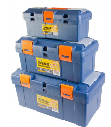 Set boxov MASTERTOOL na náradie 3 ks s plastovými zámkami, organizér 14"/17"/20" 79-2006