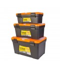 Set boxov na náradie MASTERTOOL 3 ks s plastovými zámkami, organizér 13"/15"/17" 79-2007