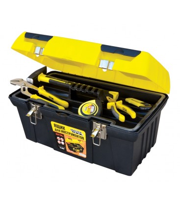 Box na náradie s kovovými zámkami, organizér 19" 485*275*250 mm MASTERTOOL 79-3052