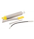 Pištoľ mazacia ručná MASTERTOOL maznica 500 ml, ohybná hadica, ohnutá mazacia trubica 81-8801