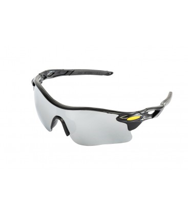Okuliare ochranné MASTERTOOL SPORTLINE SILVER MIRROR panoramatická šošovka, protišmykové bočnice 82-0013