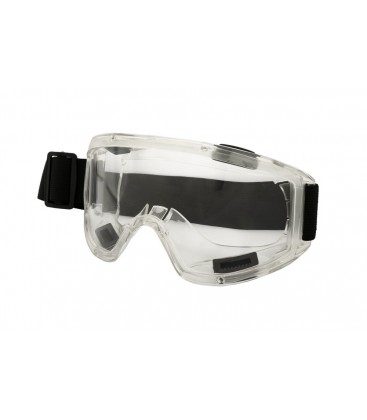 Okuliare utesnené MASTERTOOL ANTI-SCRATCH transparentný, 4 ventilačné otvory, l-class 82-0401