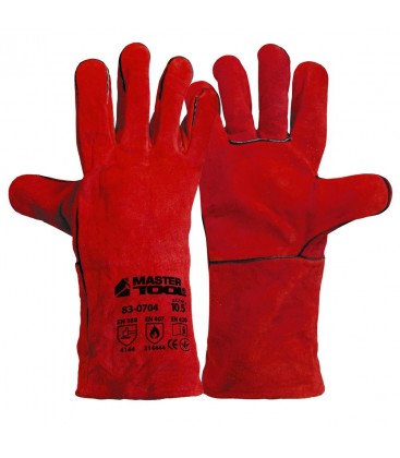 Rukavice zváračské MASTERTOOL červené 10, 5" 83-0704