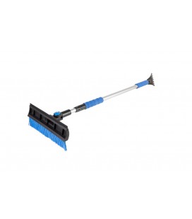 Auto kefa na sneh MASTERTOOL so škrabkou na ľad 100 mm, stierka na okná, teleskopická hliníková rukoväť 950-1520 mm, rotačné 84-