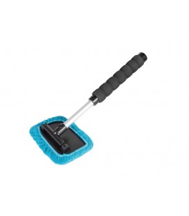 Kefa na umývanie skla auta MASTERTOOL s mikrovláknom110*150 mm teleskopická hliníková rukoväť 330-445 mm 84-0014