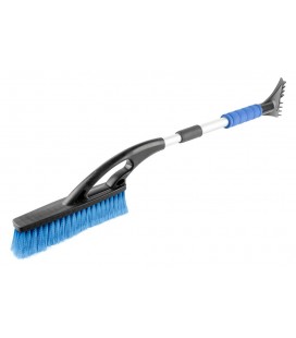 Auto kefa na sneh MASTERTOOL so škrabkou na ľad 100 mm, stierka na okná, teleskopická hliníková rukoväť 760-940 mm 84-0022