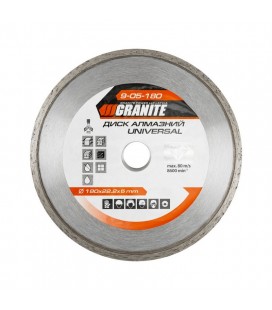Kotúč diamantový GRANITE UNIVERSAL 180*2, 4 mm 22-24% 8600 ot./min 9-05-180