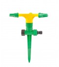 Zavlažovač plastový rotačný MASTERTOOL 3-ramenný 1/2" s podstavcom 12 m 92-9322