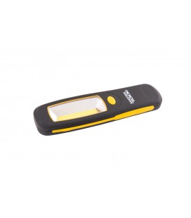 Baterka magnetická MASTERTOOL ručná s odpružením 3W COB LED, 150 Lum/6500K, 10 m, 3xAA, ABS 94-0807