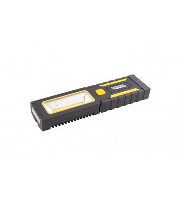 Baterka magnetická MASTERTOOL ručná s odpružením 4*0, 4W LED/3W COB LED, 150 Lum/8000K, 10 m, 3xAAA, ABS 94-0808