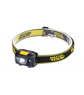 Lampa čelová MASTERTOOL 4 funkcie, 1W WHITE LED/2*0, 4W RED LED, 80 Lum/8000K, 65 m, 3xAAA, ABS 94-0812
