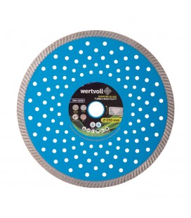 Kotúč na železobetón WERTVOLL TURBO HEAVY DUTY 230*2, 5 mm 0, 24 výška segmentu 10 mm adaptér 22, 2-20 mm DM-4230