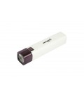 Baterka nabíjateľná WERTVOLL 3 funkcie, 1W LED 80 Lumt/7000K, 60 m, power bank, USB, Li-ion1200 mAh, ABS WHITE WHITE RX-8001