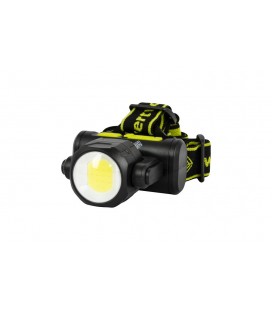 Lampa čelová WERTVOLL akumulátorová 4 funkcie Double-sided 3W CREE LED/3W COB LED 150 Lum/8000K, 60 m, IP44, USB, Li-ion 1200 mA