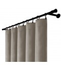Zamatový záves s riasiacou páskou - Taupe Charm, pieskovo-sivý