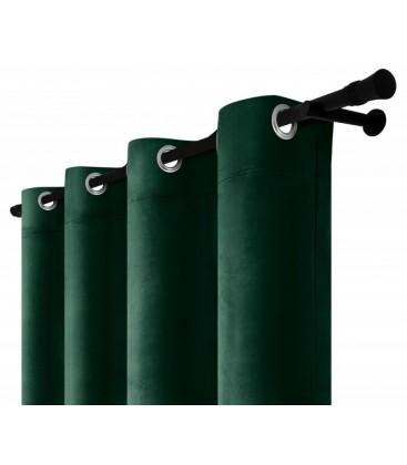 Zamatový záves s krúžkami - Mocha Elegance, tmavohnedá