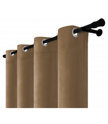 Zamatový záves s krúžkami - Emerald Velvet, smaragdovozelená