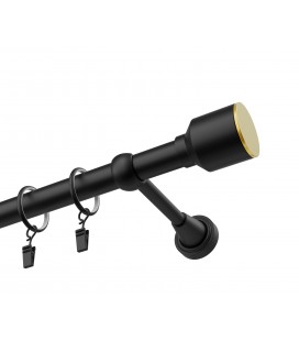 Garniža matná čierno-zlatá jednoduchá 25mm Pullo GOLD