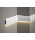 Dekoratívna lišta na stenu MD030 200x8x1,7 cm Mardom vhodná pre LED podsvietenie